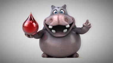 komik karikatür hipopotam