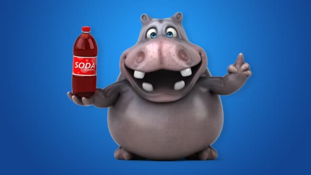 Funny Cartoon Character Hippo Motorcycle Animation Stock Video Footage by  ©julos #188924576