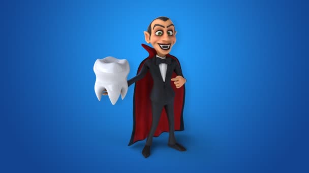 Funny cartoon vampire — Stock Video