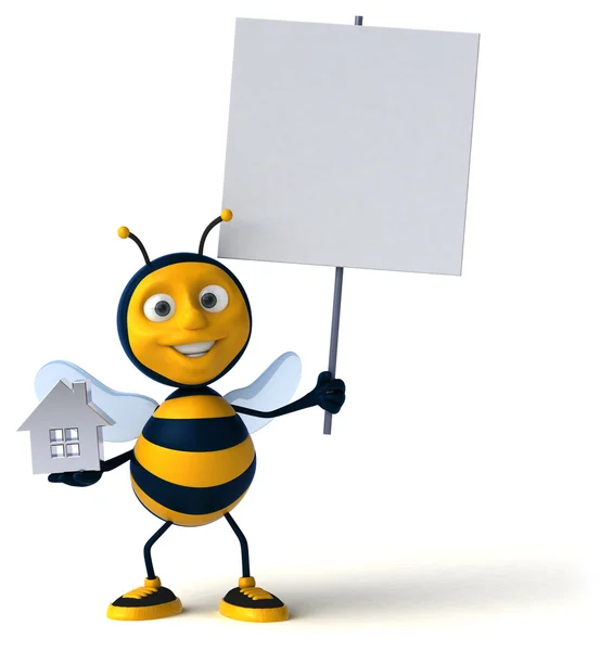 Leuke cartoon bee — Stockfoto