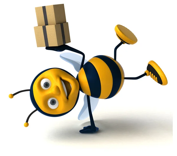 Leuke cartoon bee — Stockfoto