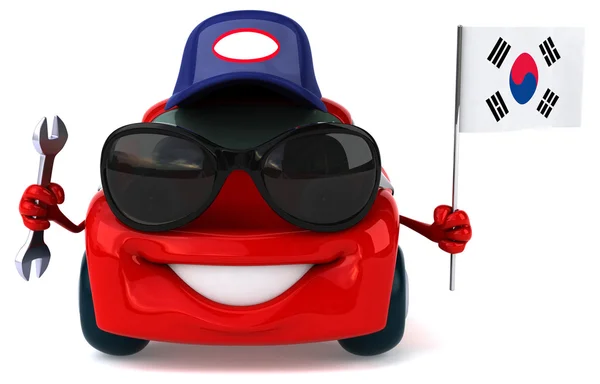 Fun cartoon car — Stock Photo, Image