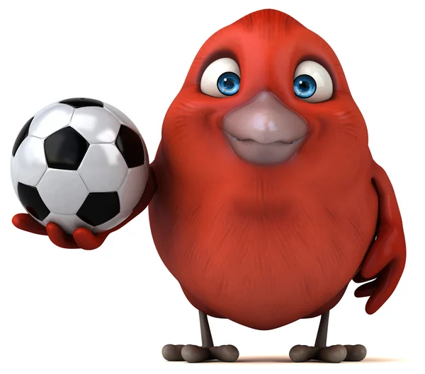 Funny cartoon rudý pták — Stock fotografie