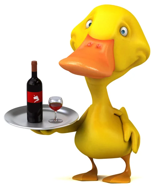 Fun cartoon Duck — Stock Photo, Image