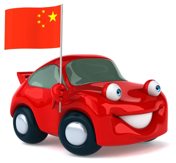 Leuke cartoon auto — Stockfoto