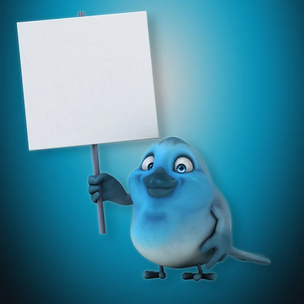 Roliga cartoon Blue bird — Stockfoto