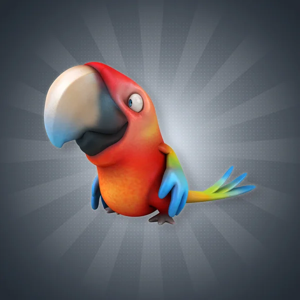Fun мультфільму папуга — стокове фото