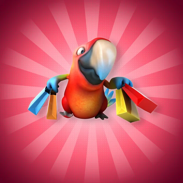 Leuke cartoon parrot — Stockfoto