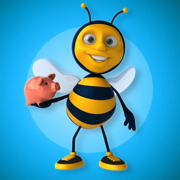 Zábavné kreslené včela — Stock fotografie