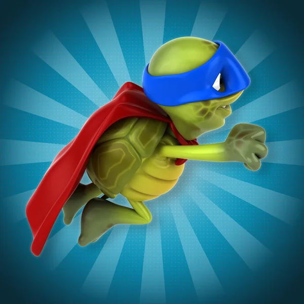 Cartoon Super turtle — Stock Photo, Image