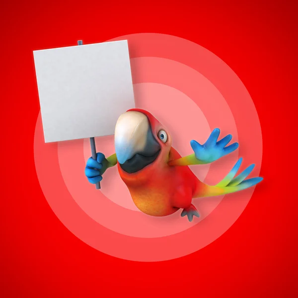 Leuke cartoon parrot — Stockfoto