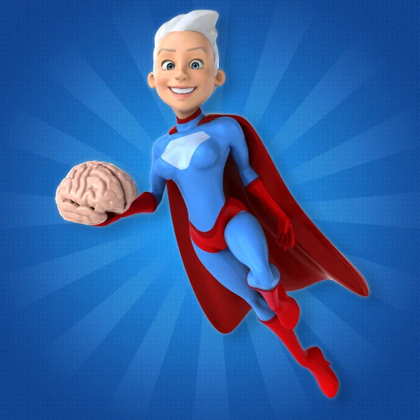 Cartoon Super woman — Stock Photo, Image