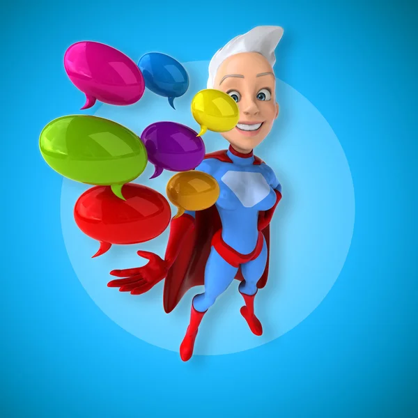 Cartoon Super woman — Stock Photo, Image