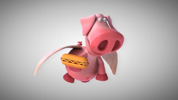 Drôle dessin animé cochon — Video