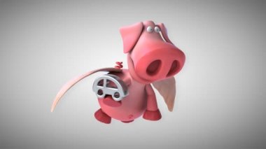 komik karikatür domuz