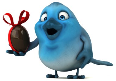 Eğlenceli çizgi film mavi kuş