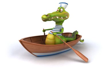 Eğlenceli çizgi film timsah