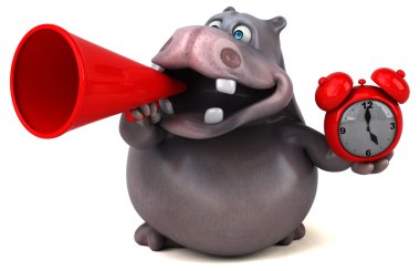 Eğlenceli çizgi film su aygırı