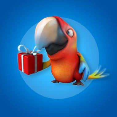 Eğlenceli çizgi film papağan