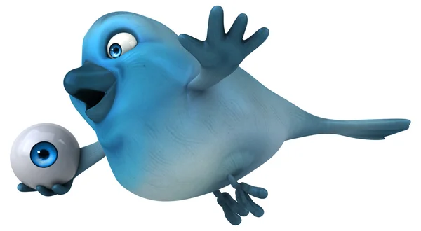 Fun cartoon Blue bird — Stock Photo, Image