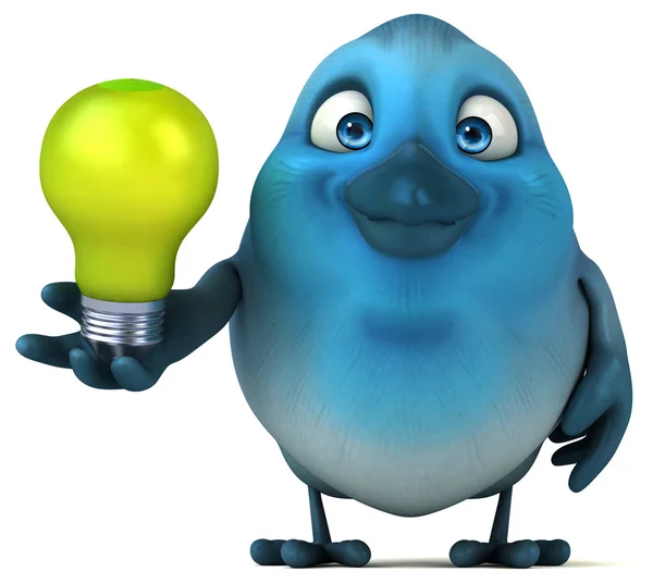 Fun cartoon Blue bird — Stock Photo, Image