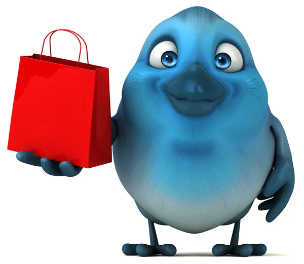 Fun cartoon Blue bird — Stock Photo, Image