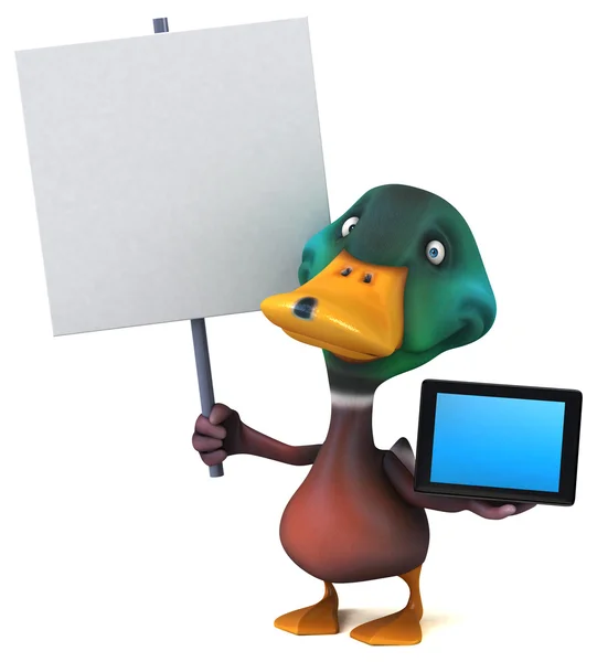 Fun cartoon Duck — Stock Photo, Image