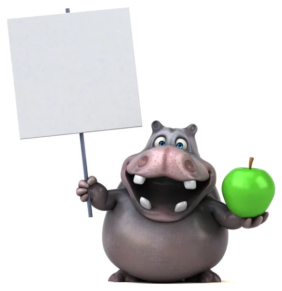 Fun cartoon Hippo — Stock Photo, Image