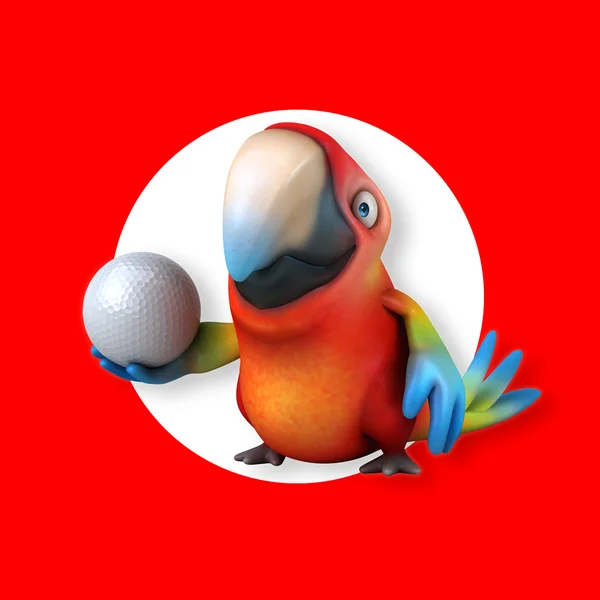 Leuke cartoon parrot — Stockfoto