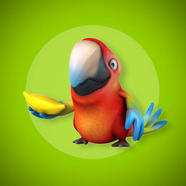 Fun cartoon parrot — Stock Photo, Image