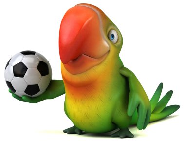 Eğlenceli çizgi film papağan