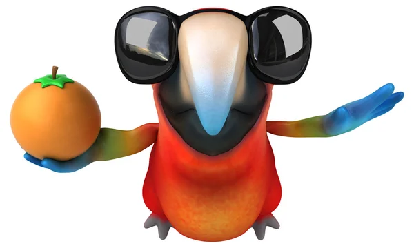 Fun cartoon parrot — Stock Photo, Image