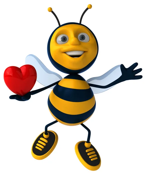 Leuke cartoon bee — Stockfoto