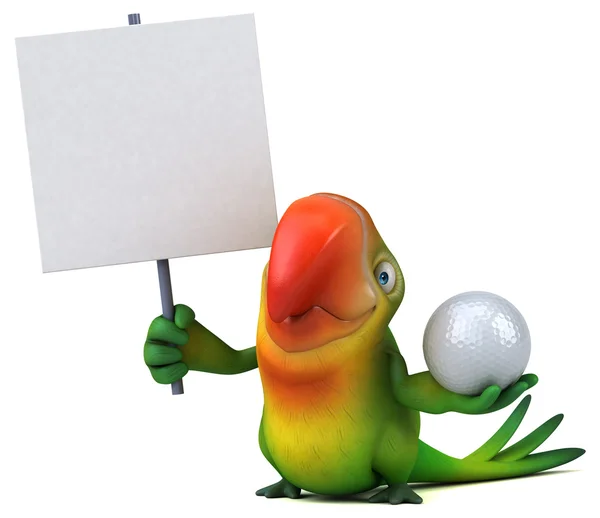 Leuke cartoon parrot — Stockfoto