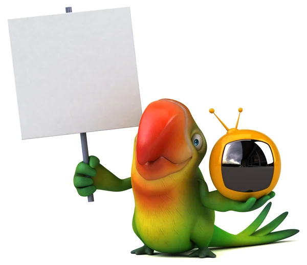 Leuke cartoon parrot — Stockfoto