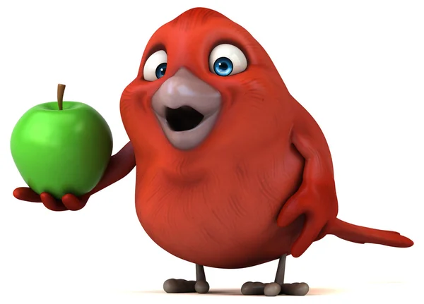 Dibujos animados divertido pájaro rojo — Foto de Stock