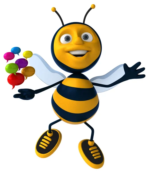 Leuke cartoon bee — Stockfoto