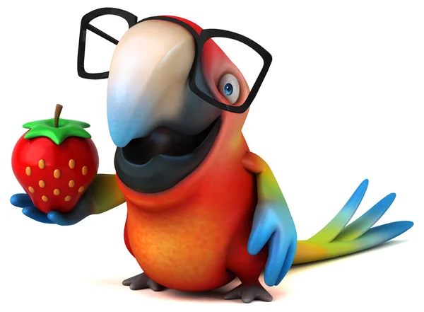 Divertente pappagallo cartone animato — Foto Stock