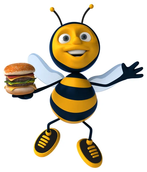 Leuke cartoon bee — Stockfoto