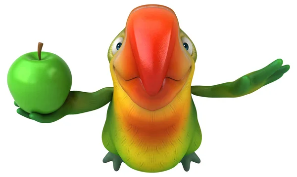 Leuke cartoon parrot — Stockfoto