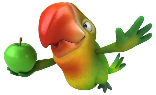 Fun cartoon parrot — Stock Photo, Image