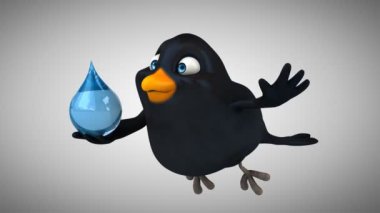 çizgi film siyah kuş eğlenceli