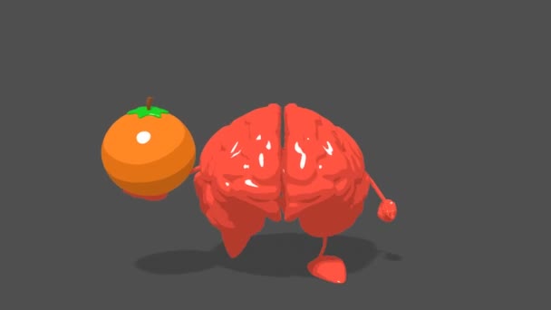 Amusant cerveau dessin animé — Video