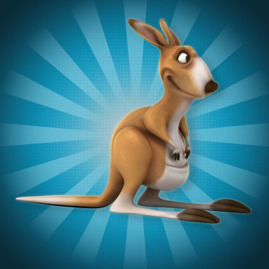 Eğlenceli çizgi film kanguru