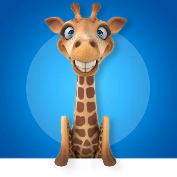 Diversión jirafa de dibujos animados —  Fotos de Stock