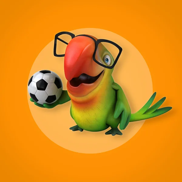 Leuke cartoon parrot — Stockfoto