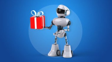 Eğlenceli çizgi film robot
