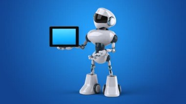 Eğlenceli çizgi film robot