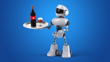 Eğlenceli çizgi film robot