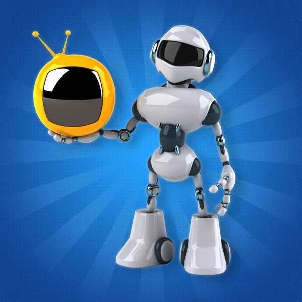 Divertente robot cartone animato — Foto Stock